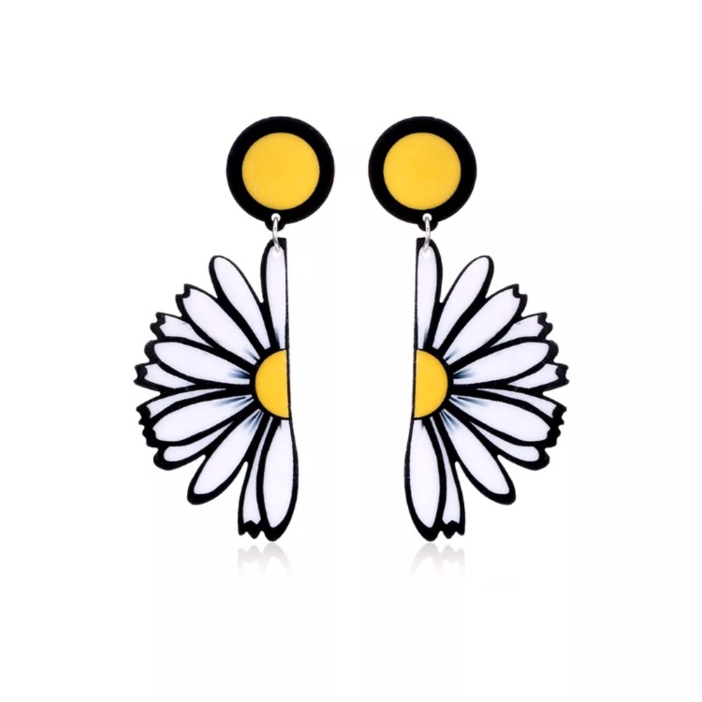 Daisy Drop earrings Retro Mod Style Earrings